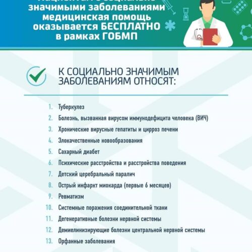 (Русский) При каких заболеваниях вы сможете бесплатно получать лечение в пакет ГОБМП?